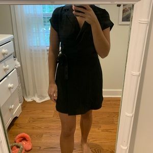 NWT Black mini wrap dress